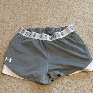 Under Armour Women's Athletic Gray and White Shorts
